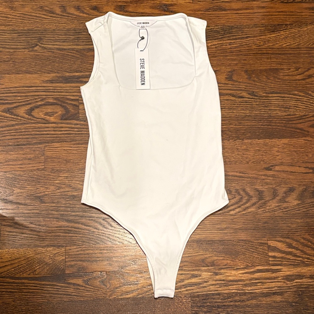 NWT Steve Madden White Sleeveless Bodysuit